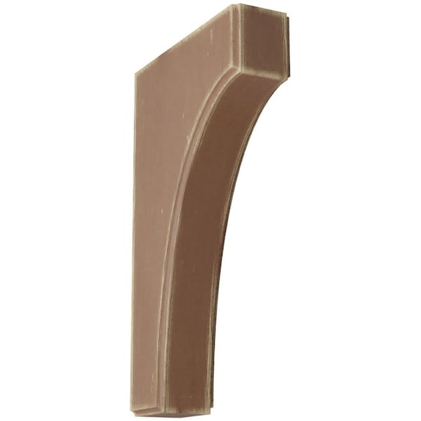 Ekena Millwork 1 3/4"W x 6"D x 10"H Clarksville Wood Vintage Decor Bracket, Weathered Brown BKTWD02X06X10CVBR - main